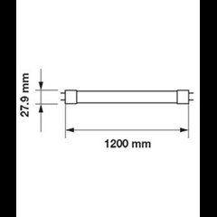 T8 Tube 18W 4000K