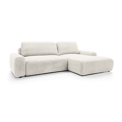 Corner Sofa Bed + Chaise Right 264cm – Light Beige