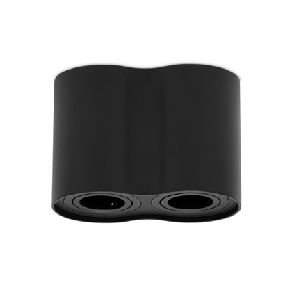 GU10 Spot Light Round – Black Swivel Double