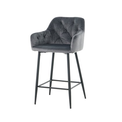 Dark Grey Barstool with Arms