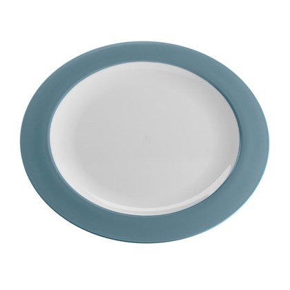 Eat Pop Dinner Plate -Vintage Light Blue
