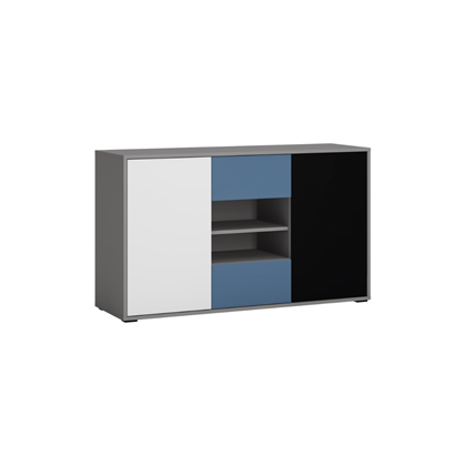 Sideboard 2D2s – White Alpine/Black Pearl/Muted Blue