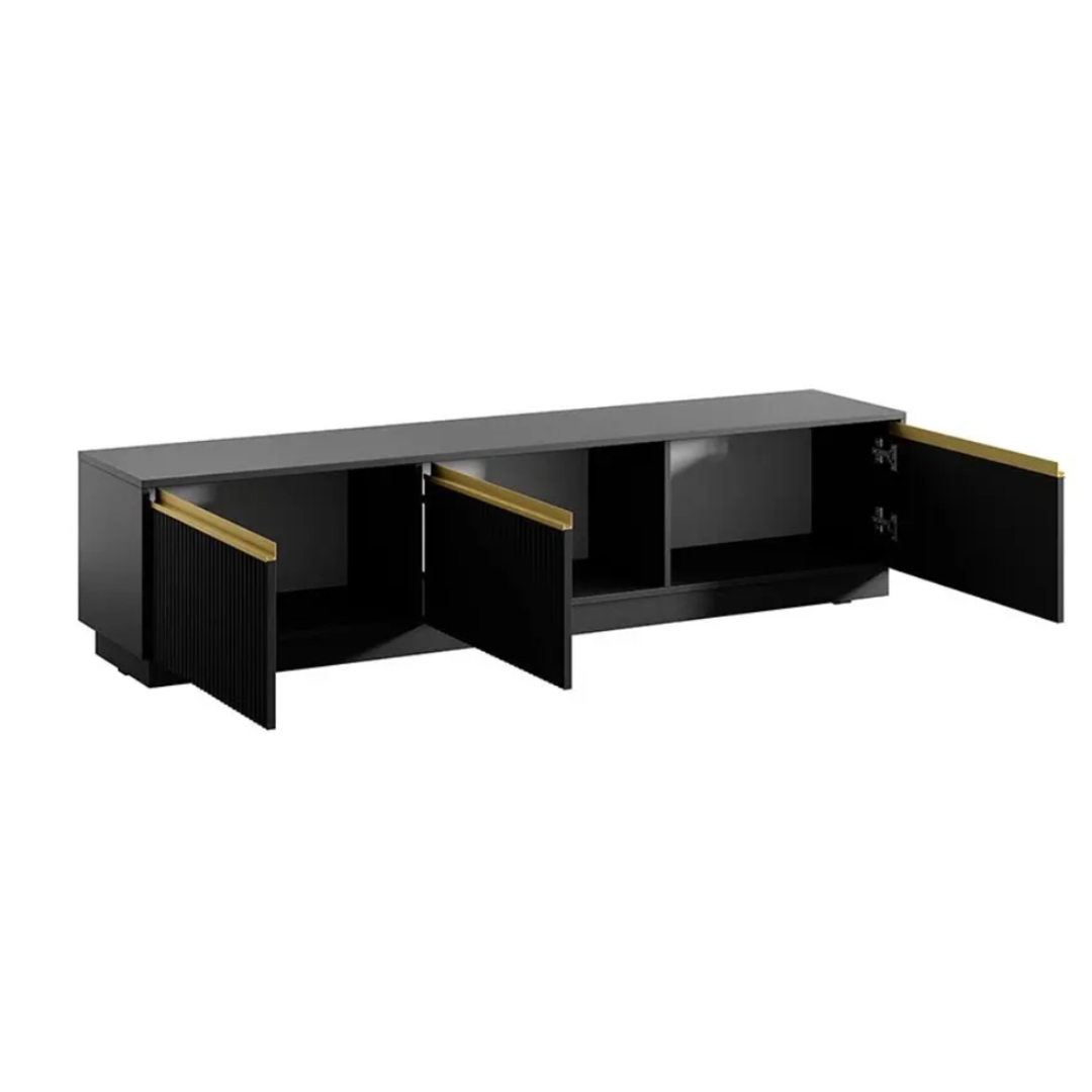TV Cabinet 3 Doors – Black
