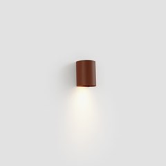 Wall Light Round Striped Terracotta Color