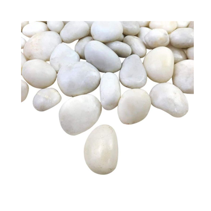 Finely Polished Pebbles 20 kg Bag – White, 4–7 cm