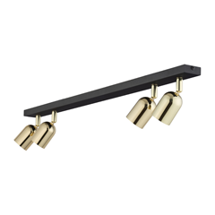 Ceiling Lamp Strip 4 Lights Gold GU10