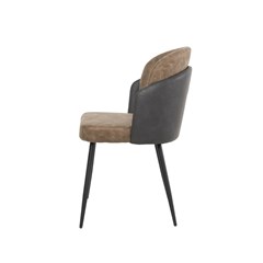 Dining Chair - Brown & Dark Grey