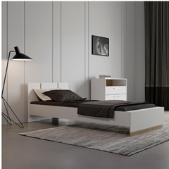 Bedroom Set 90x200– White & Kronberg Oak