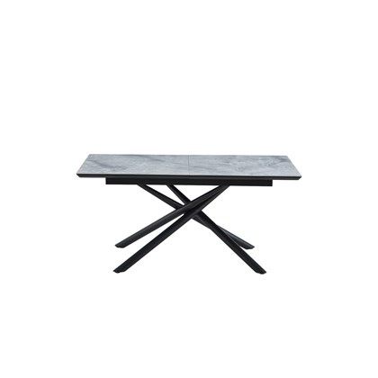 Black Grey Gloss Extendable Dining Table