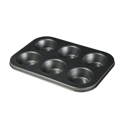 Muffing Baking Tray 6 Cups Carbon Steel