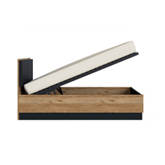 Bed 165x100x206 with Storage – Oak & Black