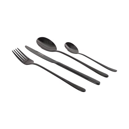 Cutlery 24 PCS Set - Black