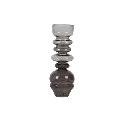 Vase 11.5x34.5 Cm Levon Glass Smoke Grey