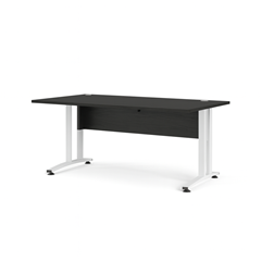 Desk with Panel Black and White End Legs
