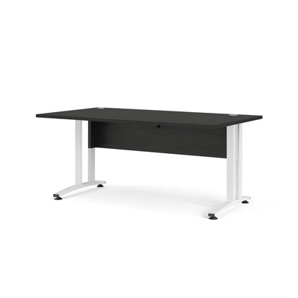 Desk with Panel Black and White End Legs