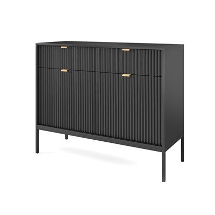 Sideboard 2 Doors 2 Drawers - Black