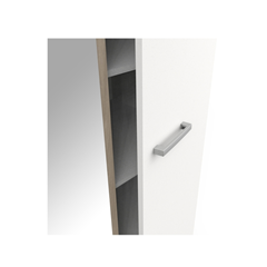 Wardrobe with 3 Hinged Doors – Kronberg Oak & Matt White