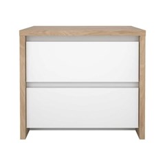 Next Nightstand 2 Drawers -Jackson Hickory & White