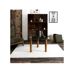 Clara Round Tempered Glass Table – Brown