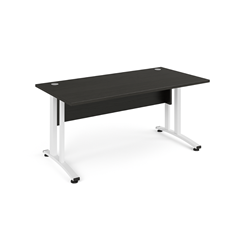 Desk with Panel Black and White End Legs