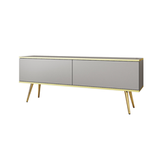 TV Unit – Grey with Gold Legs