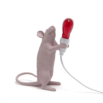 Standing Mouse Lamp - White