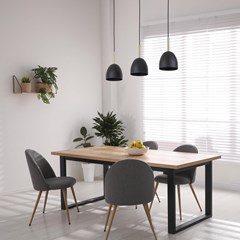 Nord Black Pendant Lamp 3l
