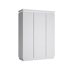 3D Wardrobe – White Alpin & White High Gloss