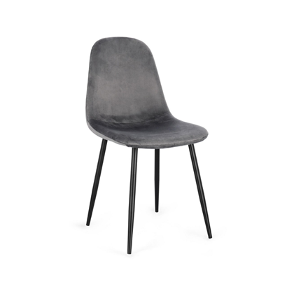 Dark Grey Velvet Chair