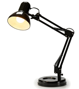 Metal Gooseneck Table  Lamp Black