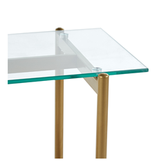 Side Table MDF – Natural & Gold