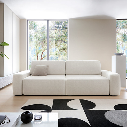 3-Seater Sofa Bed – White