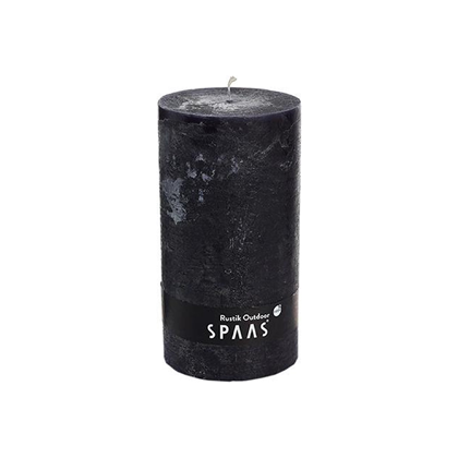 Spaas Rustic Cylinder Candle - 10 x 20cm - Black