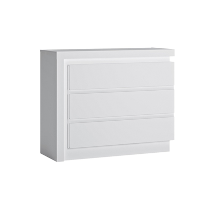 Sideboard 3 Shelves – White Alpin & White High Gloss
