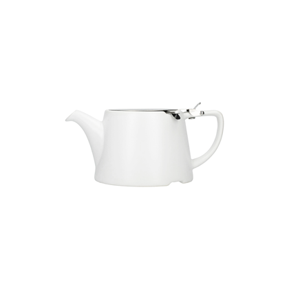 London Pottery Oval Filter 3 Cup Teapot Satin White