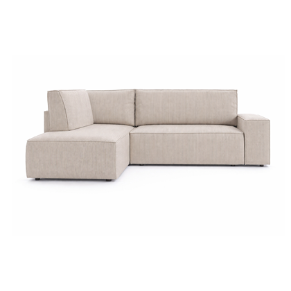 Corner Sofa Bed with Chaise Left 238cm – Light Beige