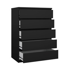 Black Naia Chest 5 drawers