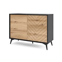 Sideboard 2 Doors - Oak & Black