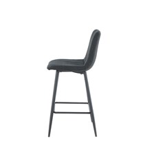 Bar Stool Black Fabric With Black Legs