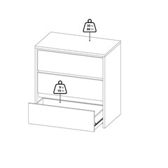 Next Chest with 3 Drawers - Jackson Hickory White