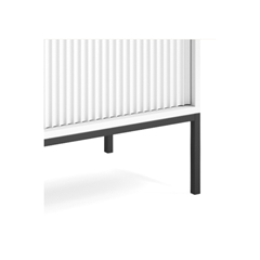 Bedside Table 1 Drawer – White