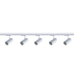 Complete Set of  3 Meter Track with 5 Spotlights - White