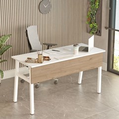 Study Desk With Drawers in White