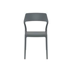 Dark Grey Resin Dining Chair