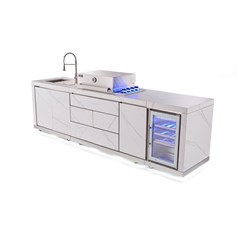 High-End Outdoor Kitchen - White