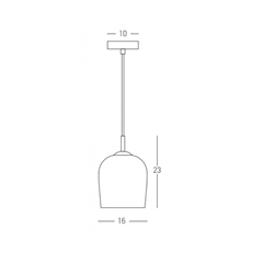 Pendant Light – Matte Black & Champagne