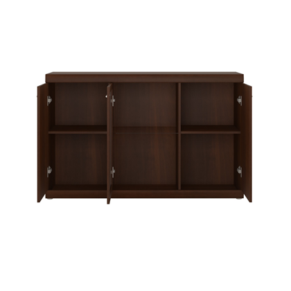 Glass Front Door Sideboard 3D - Walnut