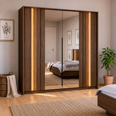 Bedroom Set  160x200 – Dark Wood