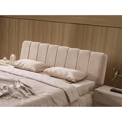 Bedroom Set 200x180cm - Cream & Dark Walnut