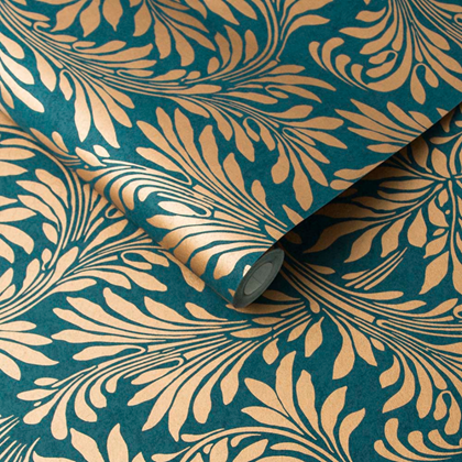 Forest Spiced Teal Wallpaper